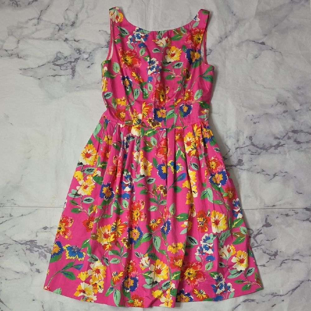 Kate Spade Pink Floral Sleeveless Dress